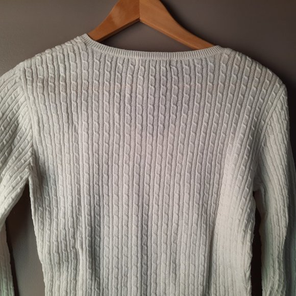 Peck&Peck White Cable Knit Cotton Alpaca Sweater M - Picture 10 of 15